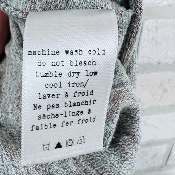 Rag & Bone Knit Raglan Racerback Gray and Orange Striped Tank Top Size S - Picture 9 of 9